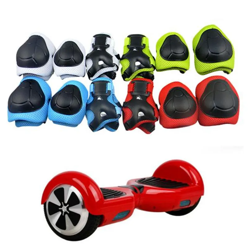 Skateboard roller lâmina cotovelo pulso protetora protetora 6 pcs criança criança auto equilibrando scooters rolo de bicicleta joelho cotovelo almofada de pulso