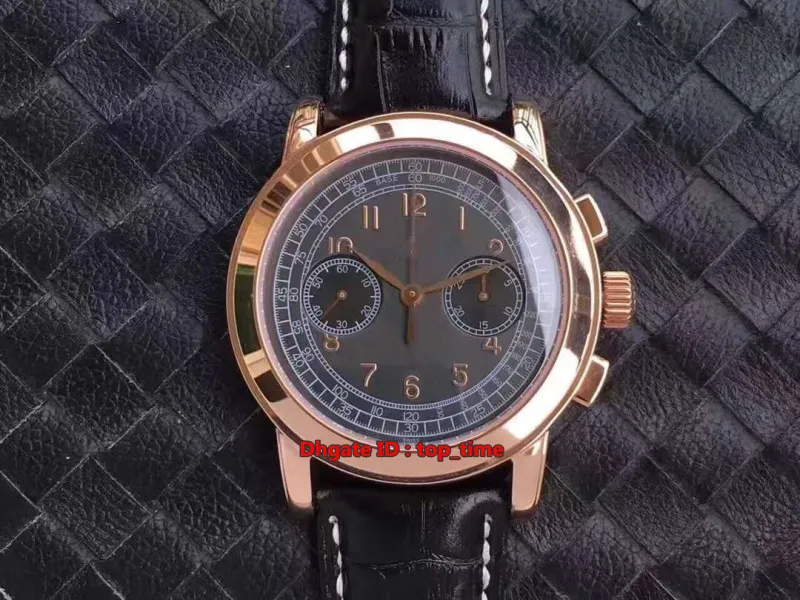 7スタイルのベストウォッチの合併症クロノグラフ手動風Eta7750機械メンズウォッチ5070Rローズゴールドレザーストラップゲント腕時計