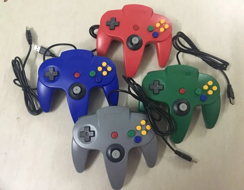 Nieuwe lange controller game pad joystick-systeem voor Nintendo 64 N64 console opp verpakking