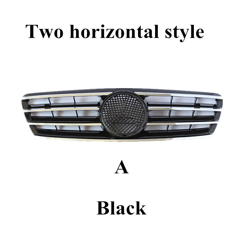 1 piece ABS Front Mesh Grilles For B-ENZ C CLASS W203 C63 Replacement Black/ Chrome/ Silver Car of Grille