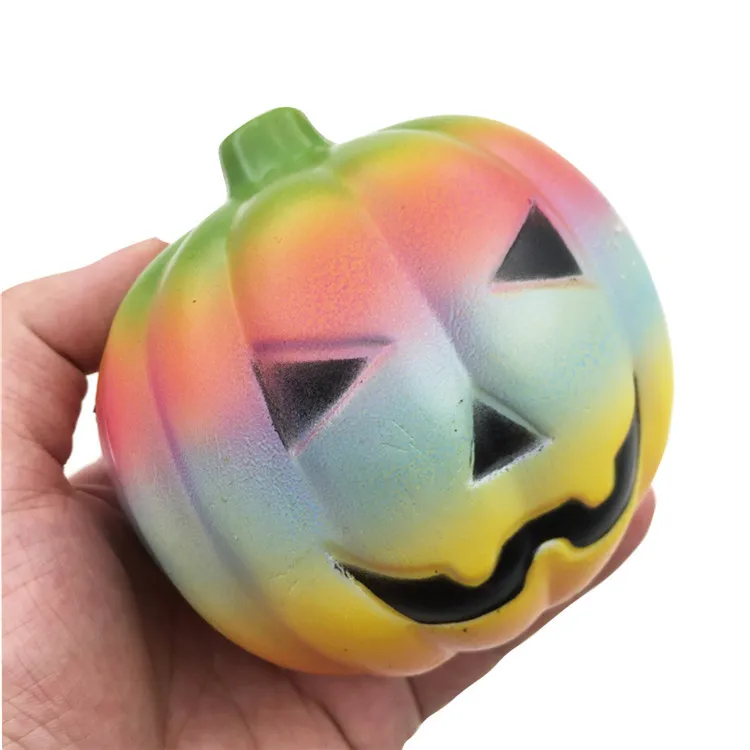 10 cm Hallowmas Squishy Rainbow Dynia Powolne Powstanie Zabawki Odbicia Squishies Ręcznie ściśnięte Zabawki Dzieci Halloween Prezenty