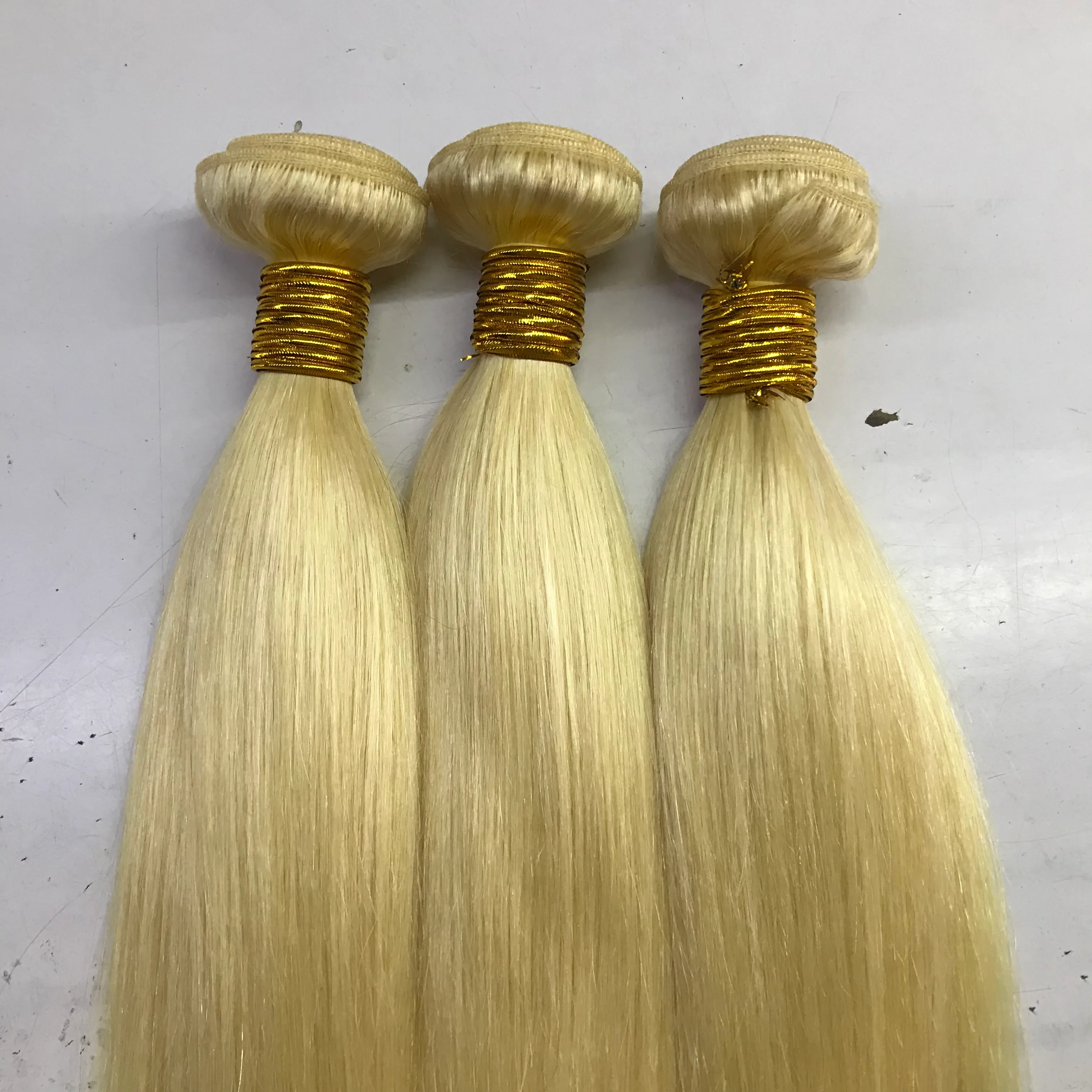 colore biondo 613 capelli brasiliani tesse fasci di capelli lisci 100g pezzo 3 pezzi un lotto spedizione gratuita