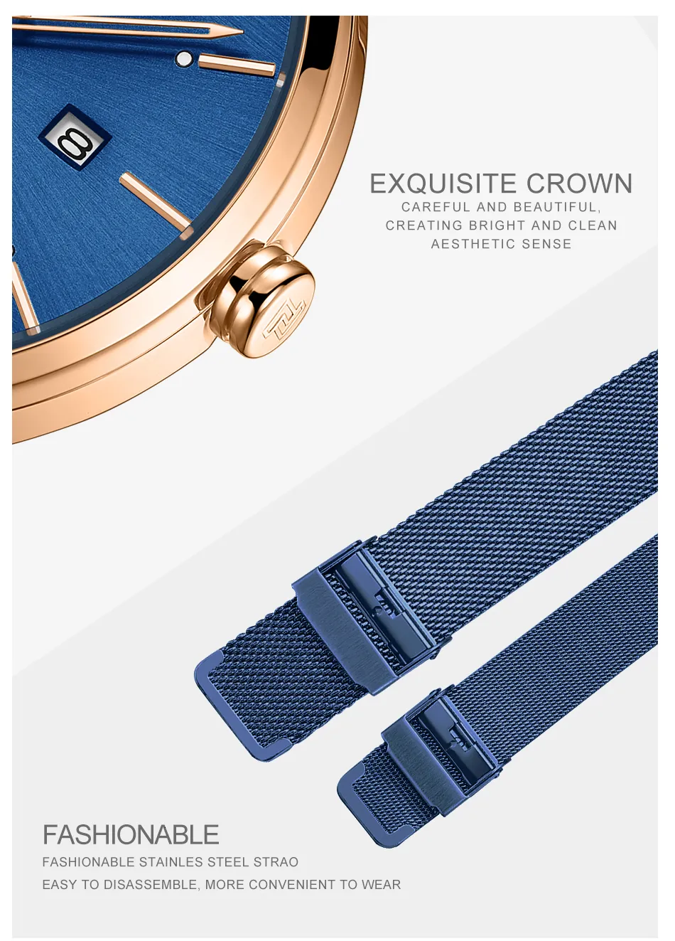 NAVIFORCE New Stylish Women Watches Top Brand Luxury Stainless Steel Strap Quartz Wristwatch For Woman Bracelet Watch 2019 Gift (11)