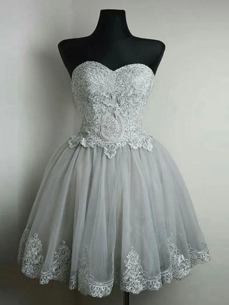 Short grey formal dresses hotsell