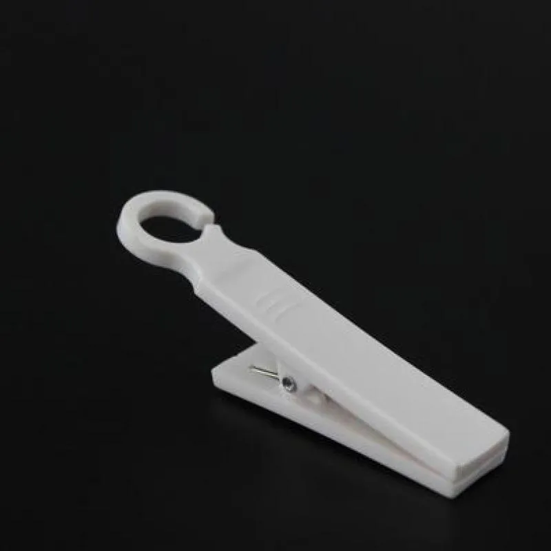 Plastic Display Sign Card Holder Price Tag Hooks Advertising Clips 13x70mm White Black Hanging Up Mini Photo Clip Hook 100pcs