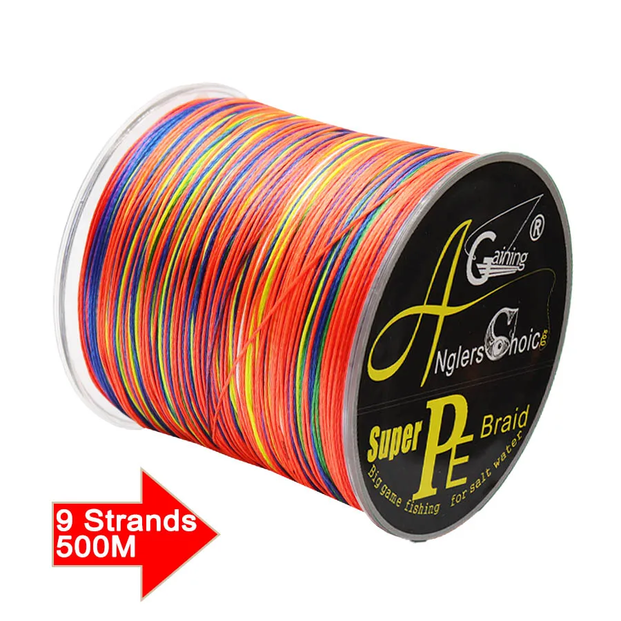 9 Strands Braided Fishing Line 300M 500M 1000M PE Wire