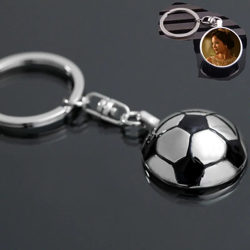 Sublimatie Blanco Metal Football Sleutel Ring Ketting Hot Transfer Afdrukken Sleutelhangers Verbruiksartikelen Materiaal Accessoires