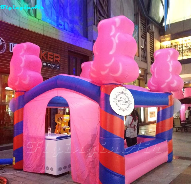 4 m reclame tent opblaasbare icecream cabine / opblaasbaar snoep zoet huis voor promotie