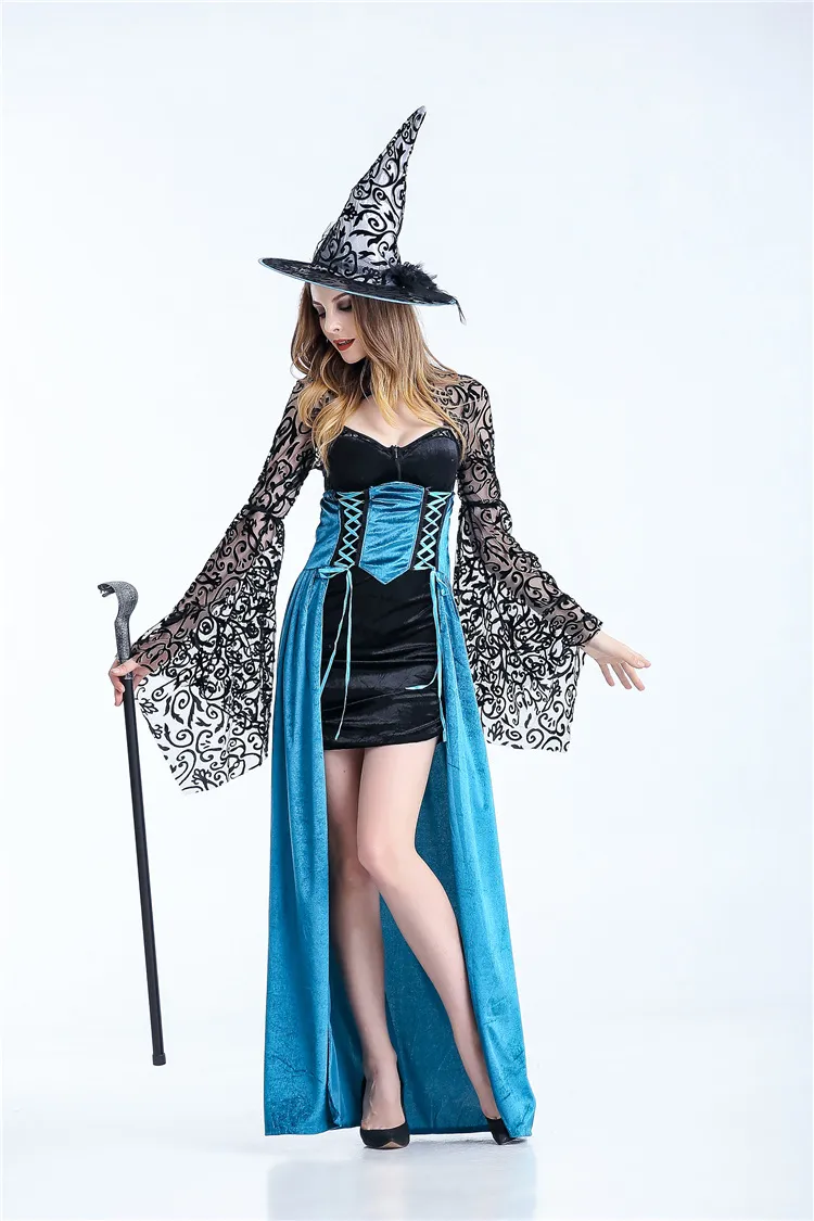 Fantasia de halloween, de alta qualidade, bruxa, para meninos e meninas,  carnaval, cosplay, vestido de vampiro, roupa de desempenho infantil, festa