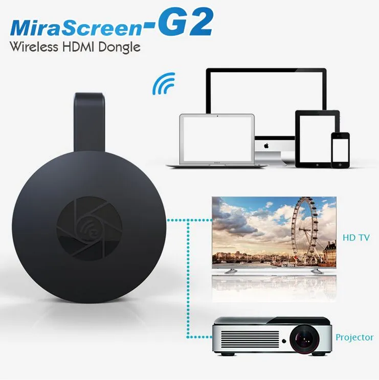 G2 Wireless TV Stick Dongle Display Receiver Mirror Share Screen For HDTV  Display HDMI-compatible for ios android