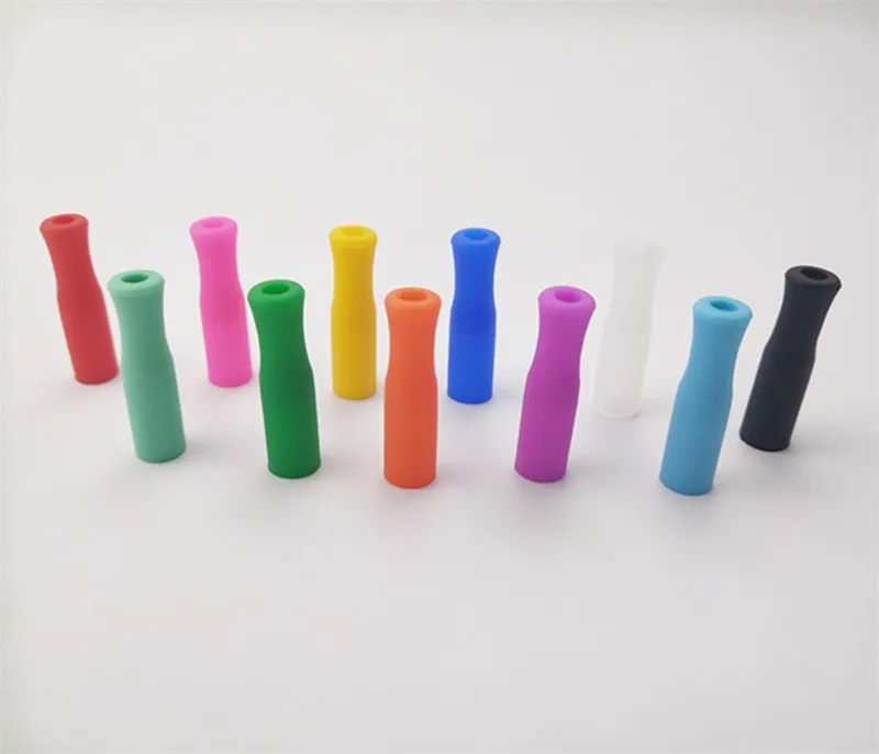 11 couleurs embouts en silicone pour pailles en acier inoxydable prévention des collisions de dents pailles couverture embouts en silicone