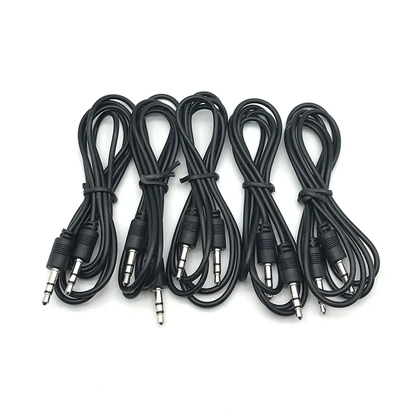 1M/3FT Male To Male Stereo Aux Cord Extension Black/White 3.5mm 2.5 Mm
