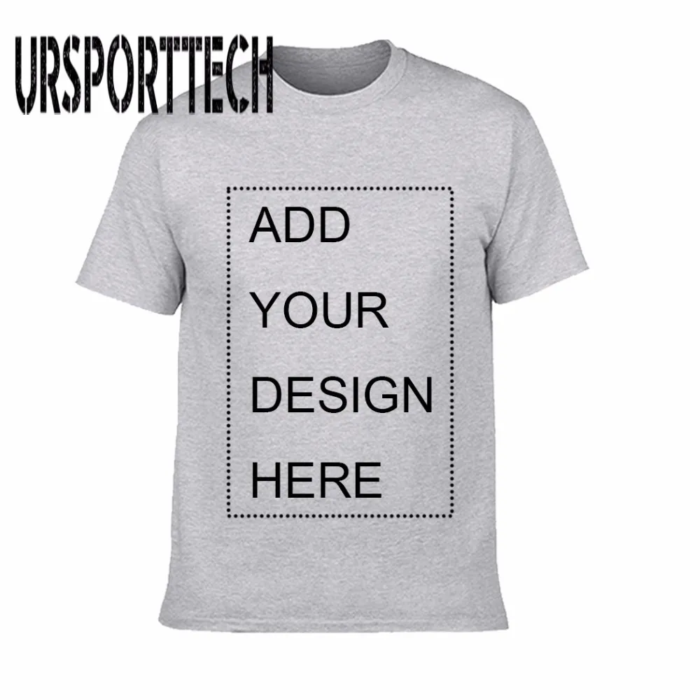 UrsportTechカスタマイズされたメンズTシャツあなた自身のデザインのためのあなた自身のデザイン高品質通気性綿TシャツのためのMen Plus Size XS-3XL MX190710
