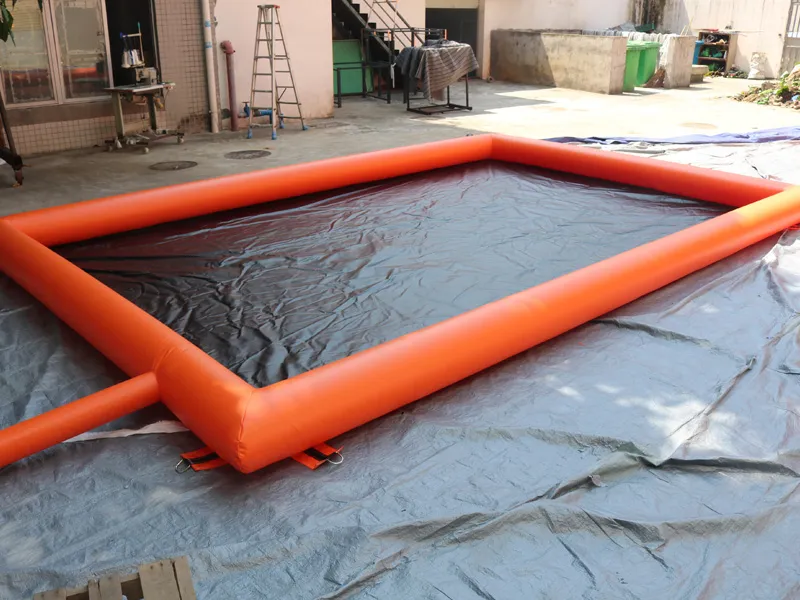Sistema di recupero del tappetino di contenimento dell'acqua per autolavaggio per carichi pesanti con tappetino gonfiabile
