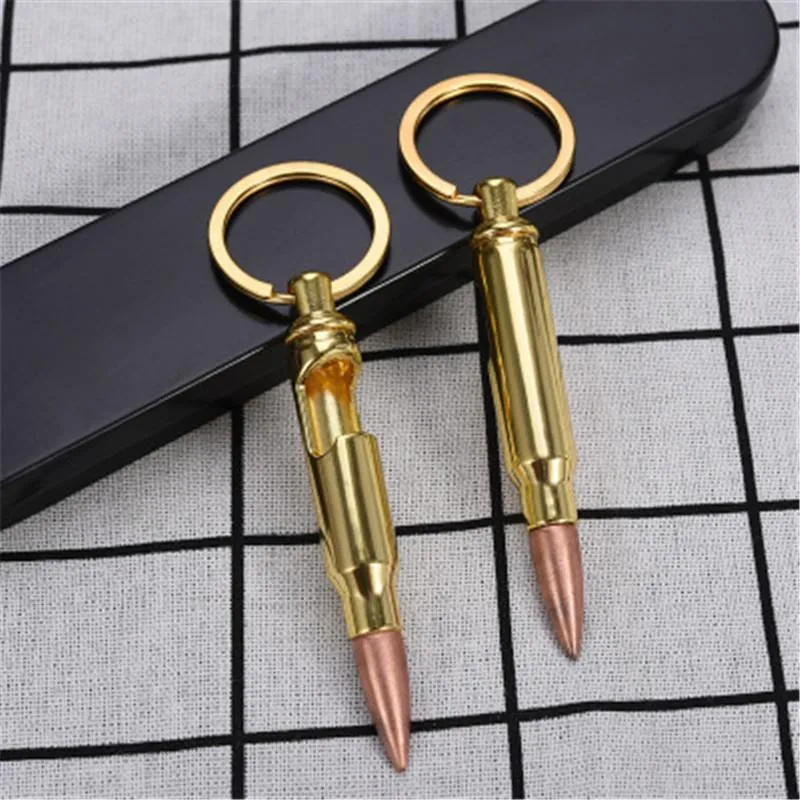Creative Metal Bullet Opener Keychain Multi Function Product Key Chain Advertising Promotional Gifts Women Charm Pendant Key R235q