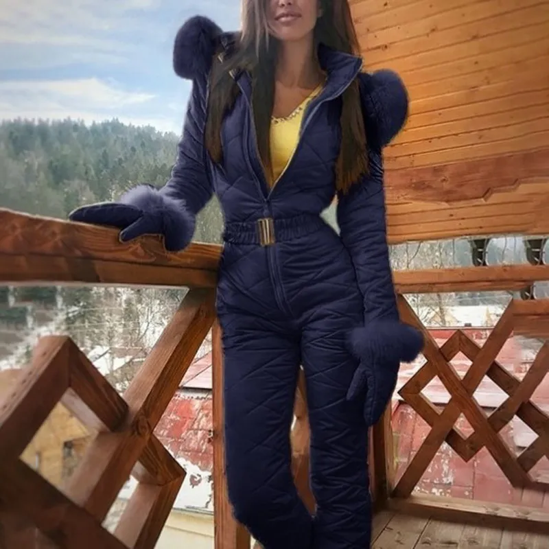 Tuta Da Sci Invernale Da Donna Giacca Con Cappuccio Di Alta Qualità +  Pantaloni Neve Calda Abbigliamento Da Sci Antivento Snowboard Tute  Femminili Da 29,21 €