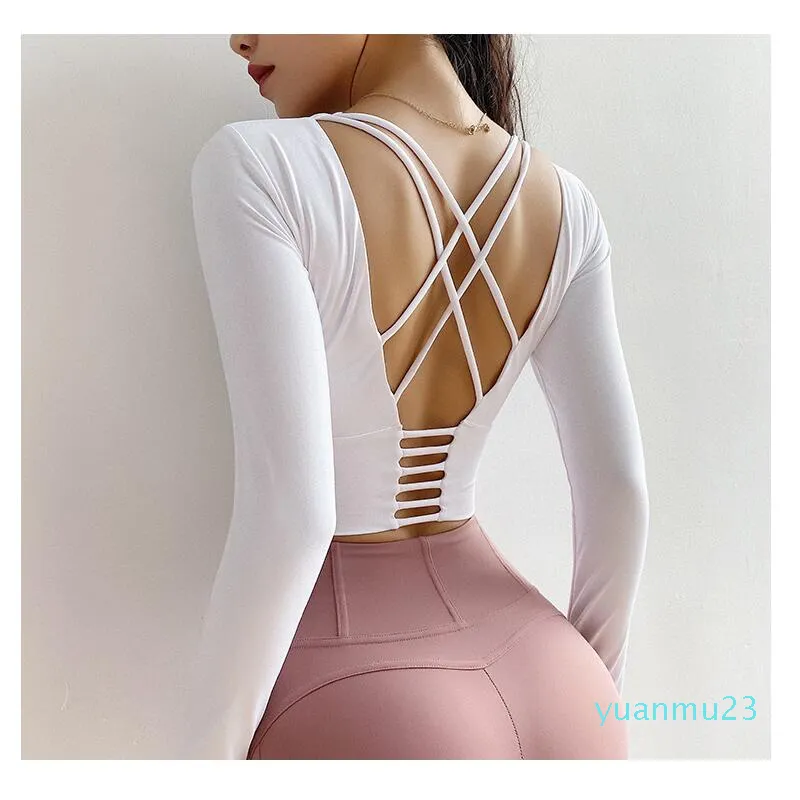 Wholesale Women Sexy Back Crop Yoga Top Gym Sports Running