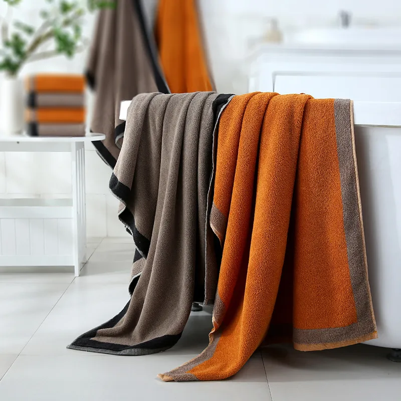 3PCS Towel Set Dark Gray Cotton Large Thick Bath Towel Bathroom Hand Face Shower Towels Home For Adults Kids toalla de ducha