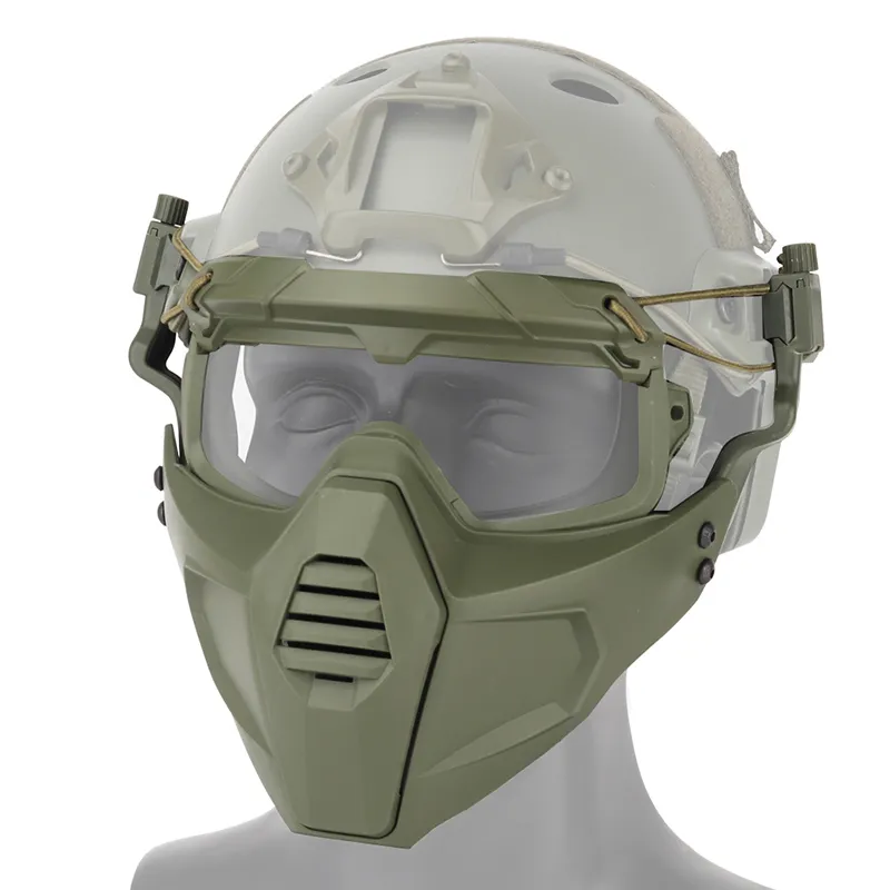 Masque Airsoft - Casque Airsoft - Masque Paintball - Casque Tactique - Vert