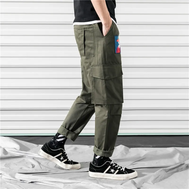 Mens Pants Cepleri Kargo Harem Sıradan Joggers Baggy Şerit Taktik Pantolon Harajuku Street Giyim Hip Hop