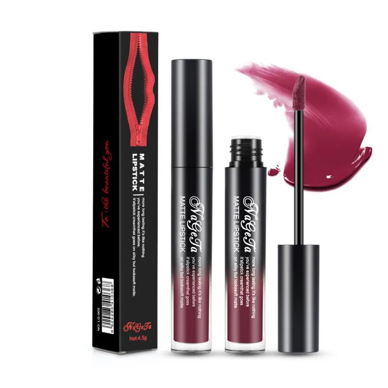NAGETA Lipgloss 24 colori Lip Tint Waterproof Matte Liquid Lipstick Makeup Lip Gloss Pintalabios Lasting Lipsticks Matte Lip Stick