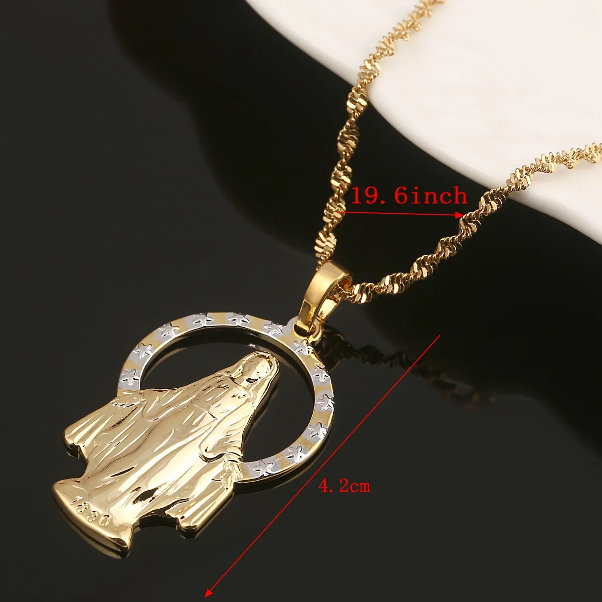 Women Virgin Mary Pendant Chain Necklace Overlay Religious Catholic Jewelry  Gift | eBay