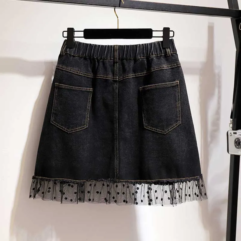 Black jean on sale skirt 4xl