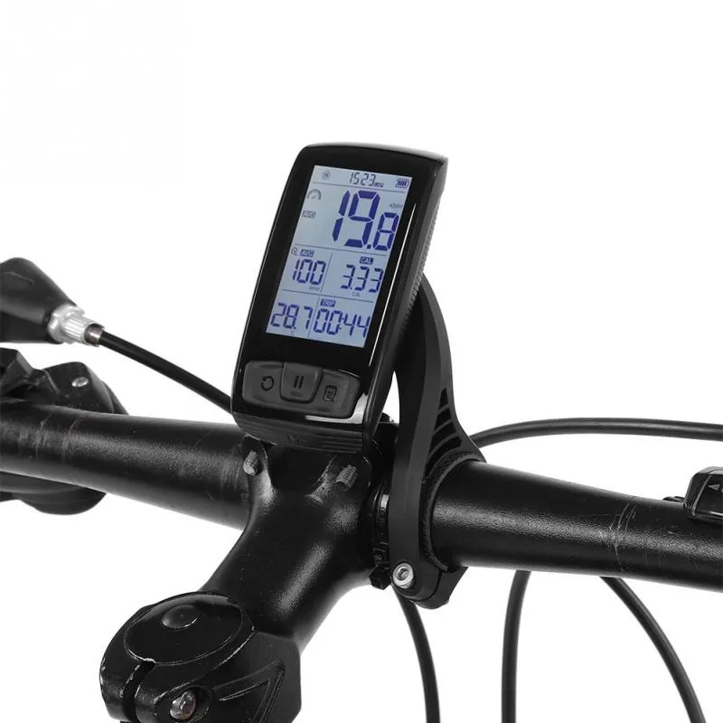 LCD bicicleta equipo bicicleta velocímetro cuentakilómetros cronómetro Tachometer con batería 