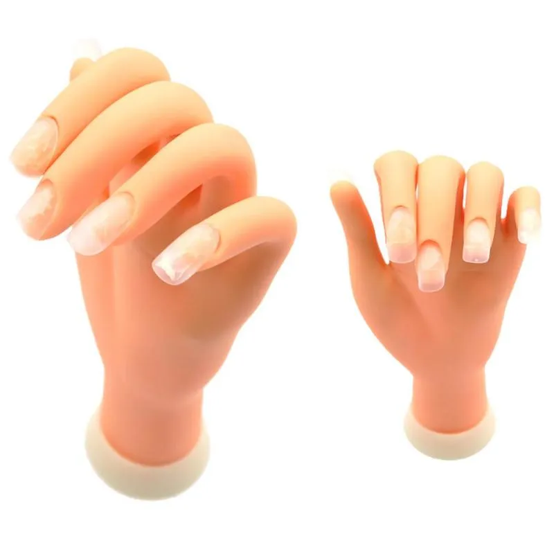Practice Hand For Acrylic Nails, Nail Practice Fake Hand, Nail Salons and  DIY Nail Art Supplies with 100pcs Replaceable Fake Nail Tips and 100pcs  Half Cover Clear Acrylic Nail Tips, Beauty &