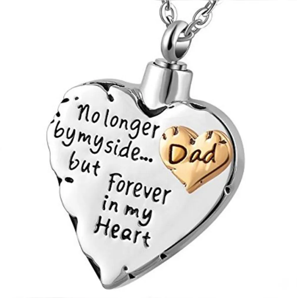 Wholesale custom-made heart necklace stainless steel necklaces can open perfume bottles lovers' memorial pet funeral pendant