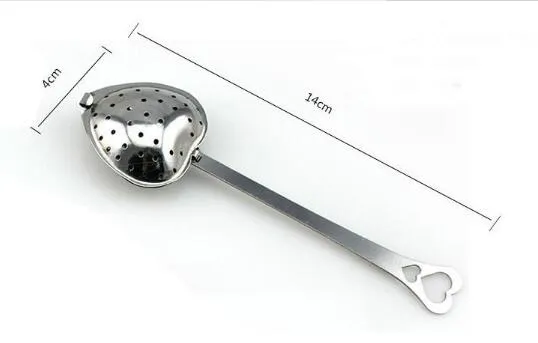 2-Pack Heart Shaped Tea Strainers - Stainless Steel Loose Leaf Tea Infuser Spoons