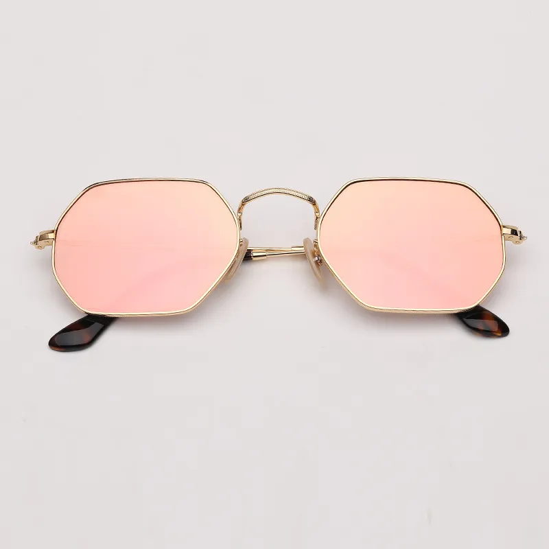 Classic Flat Lens Sunglasses Men Women Small Hexagon Sun Glases male Metal Frame Driving Fishing Gafas Sun Glasses Female Gafas De Sol