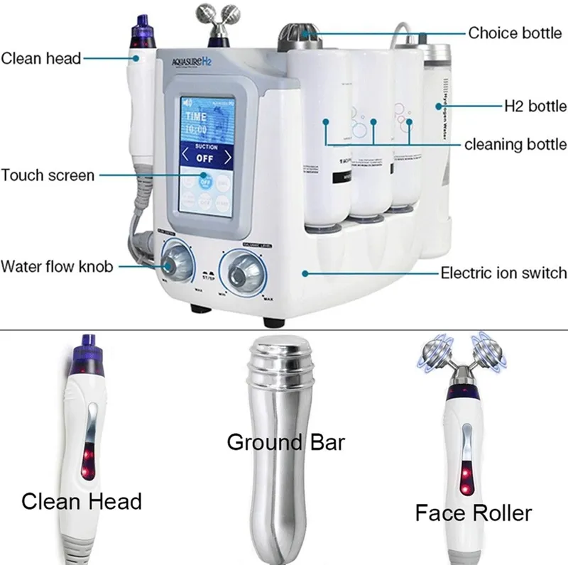 High Quality!!! 3in1 H2 O2 Water Dermabrasion Aqua Peeling Hydra Facial SPA Massage Skin Care Deep Cleaning Machine Anti Acne