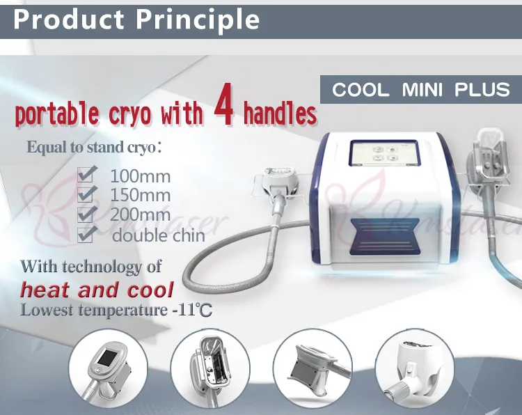 4 Handles Cryolipolysis Lipofreeze Freeze Fat Freezing Cool Body Sculpting Fat Freezing Machine For Weight Loss With Double Handle