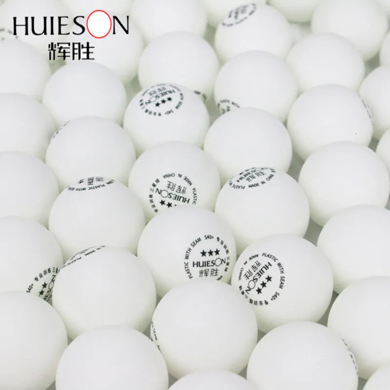 Huieson 100pcs / Lot Environmental Ping Pong Bollar ABS Plastbord Tennisbollar Professionell träningsbollar 3 Star S40 + 2.8G T190927