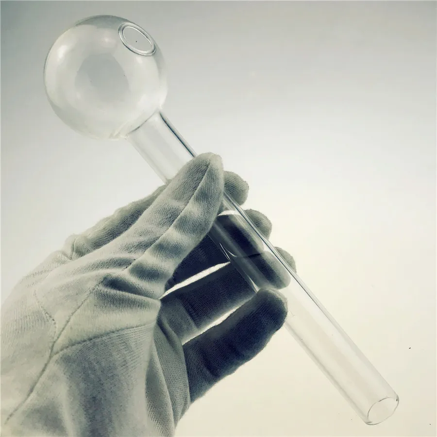 QBsomk Newest 7 Inch Large Pipe Oil Burner Glass Tube Oil Pipe Nail Glass Oil Pipe Thick Clear Glass Smoking Accessories Free Shipping