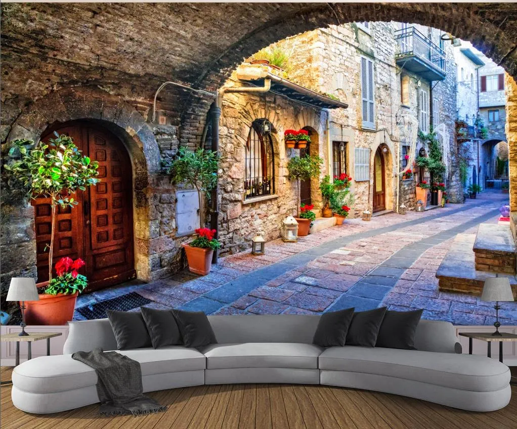 Risparmia alla grande su Carta Da Parete 3d Carta Da Parati 3D Vista Sulla  Strada Della Città Italiana Sfondo 3d Carta Da Parati Soggiorno Camera Da  ..., image size:1022x848