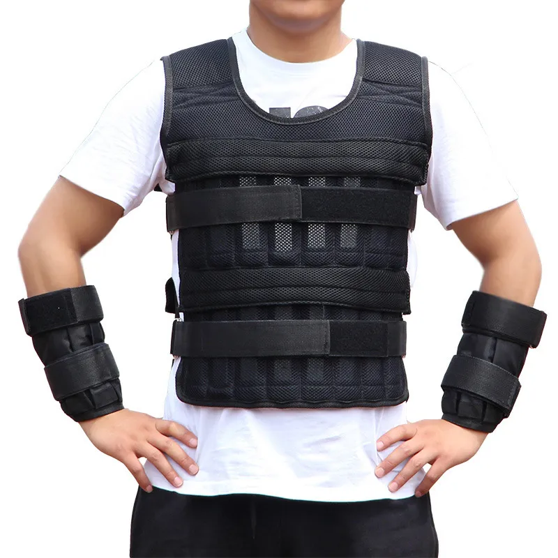 Newest 20kg Weighted Vest Adjustable Loading Weight Jacket Exercise Weightloading Vest Boxing Training Waistcoat TY66