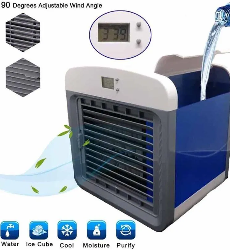 Kullanışlı Hava Soğutucu Fan Taşınabilir Dijital Klima Nemlendirici Uzay Kolay arındırır Hava Home Office Car Fan Soğutma Serin