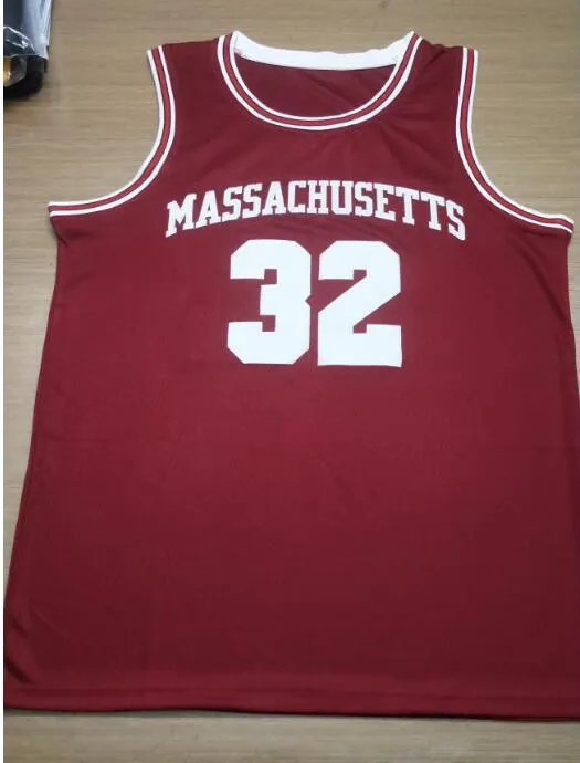 Massachusetts Umass College # 32 Julius Dr. Jerving Retro Classic Basketball Jersey Mens сшитый пользовательский номер и название