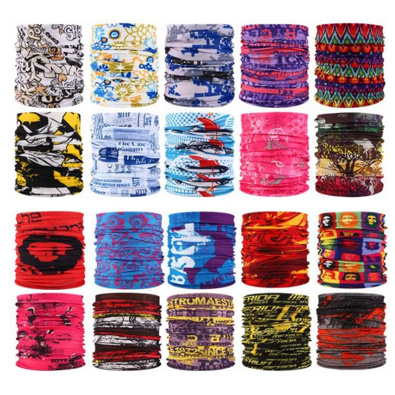 Outdoor Sports Seamless Face Mask Bandanas Multifunctional Headwear Headband Neckwarmer Magic Scarf Neck Gaiter Fishing Masks YP527