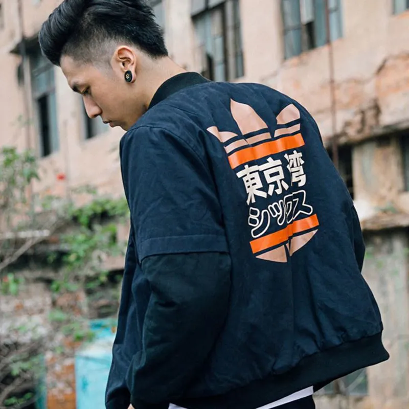 2018 Spring Men Bomber Jacket Tokyo Bay Printing Outwear Japan Flight Pilot Jackets Male Coat College Outerwear RS 259 From Purlove 31.64 DHgate.Com