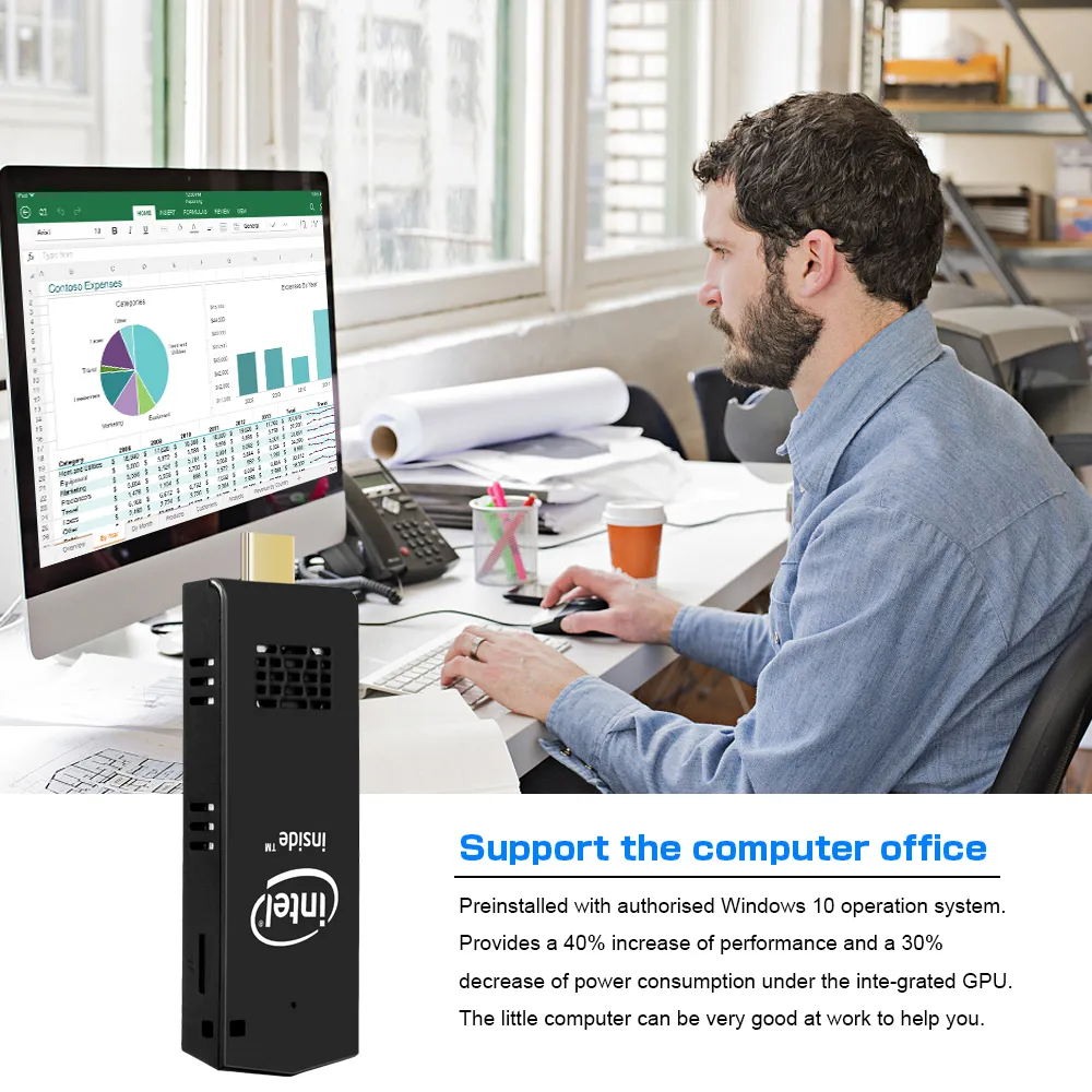 スティック型PC　4GB 64GB AtomZ8350 Windows10pro Amazon.com: PC Stick Mini Computer Stick with Intel Atom