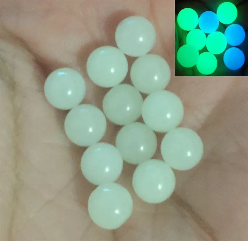 2019 New Luminous Glowing 6mm 8mm Quartz terp perle pour Domeless Quartz Banger Nail perles rotule pour verre bongs conduites d'eau Bol