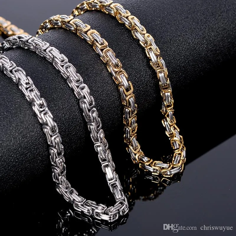 New arrival Gold Color Thick 316L Stainless Steel Cable Chain Necklace Men Indian Jewelry Men's Necklace For Him