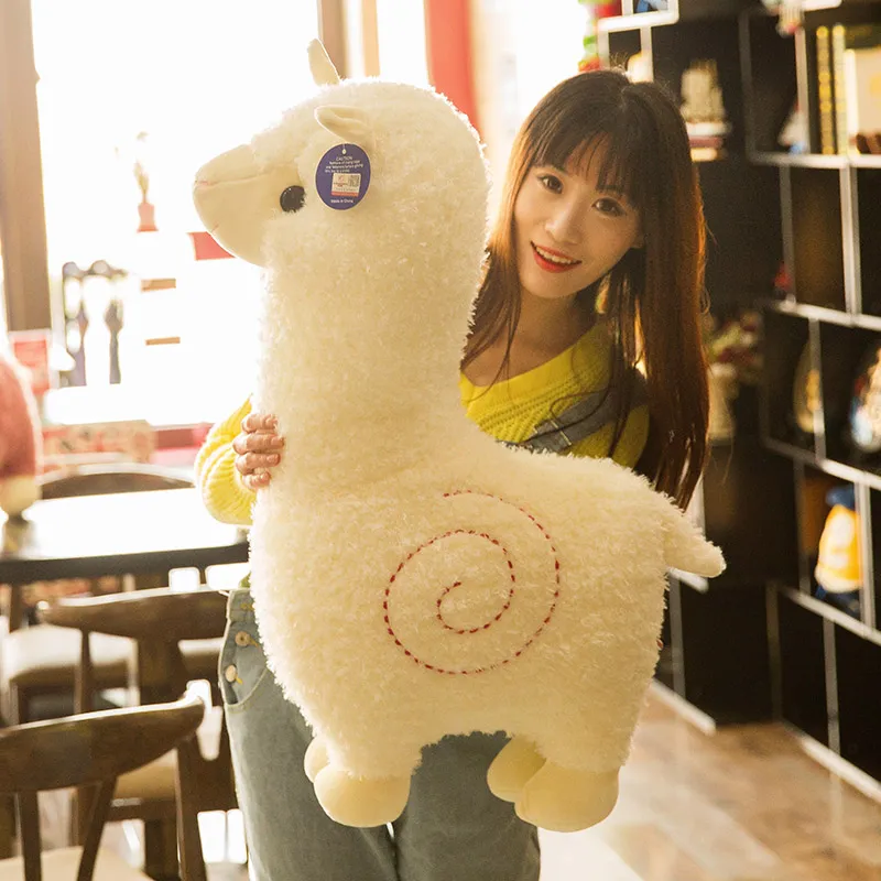 Kawaii Cartoon Sheep Plush Toy Dorimytrader Alpaca Doll Pillow For