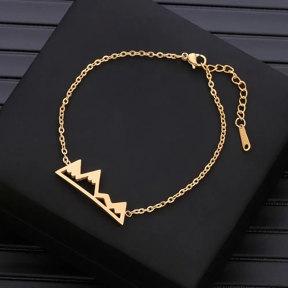 Moda- Aço Inoxidável Mutli Mountain Charme Pulseiras Pulseiras Para As Mulheres Menina Pulseira Trendy Presentes de Jóias Clássico Atacado