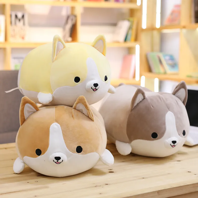 Bemenset Cute Corgi Dog Plush Toy Stuffed Soft Animal Cartoon Pillow Lovely Christmas Gift for Kids Kawaii Valentine Present3294223