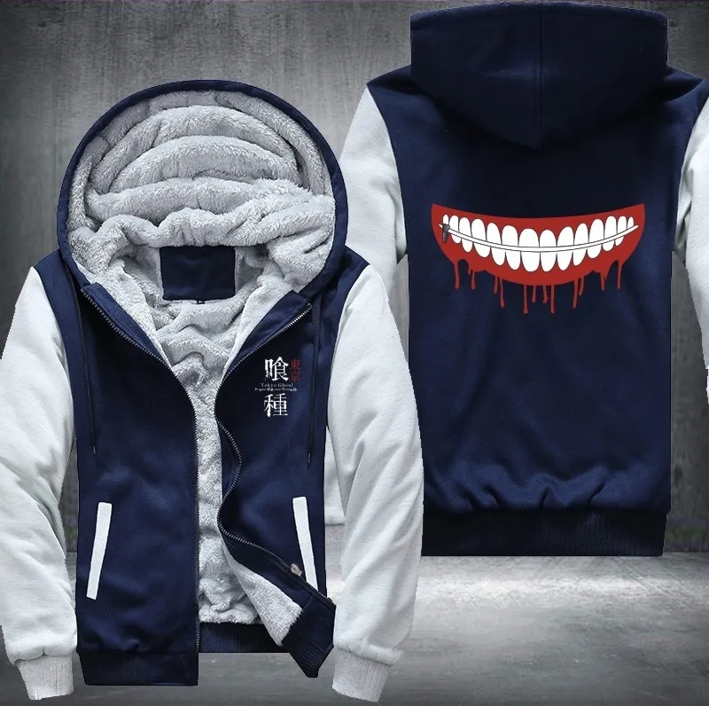Anime Thicken Cold Proof Hoodie Coat Tokyo Ghoul Ken Kaneki