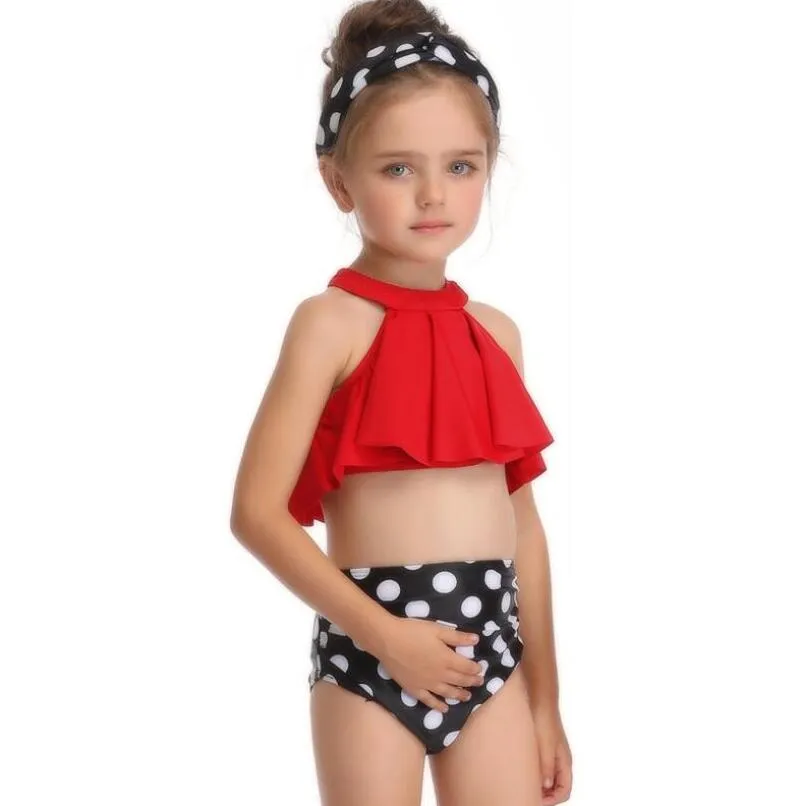 2019 neue Kinder Bademode Europäischen und Amerikanischen Explosionen Mode Nette Split Schwimmen Einfache Mädchen Bademode Kinder Badeanzug